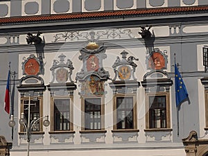 Town Hall and Samson fountain at Ottokar II Square